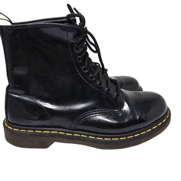 Dr. Martens 1460 Black Patent Leather Boots Size 10 - Picture 3 of 7